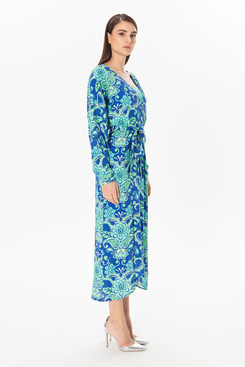 Patterned Long Sleeve Kimono